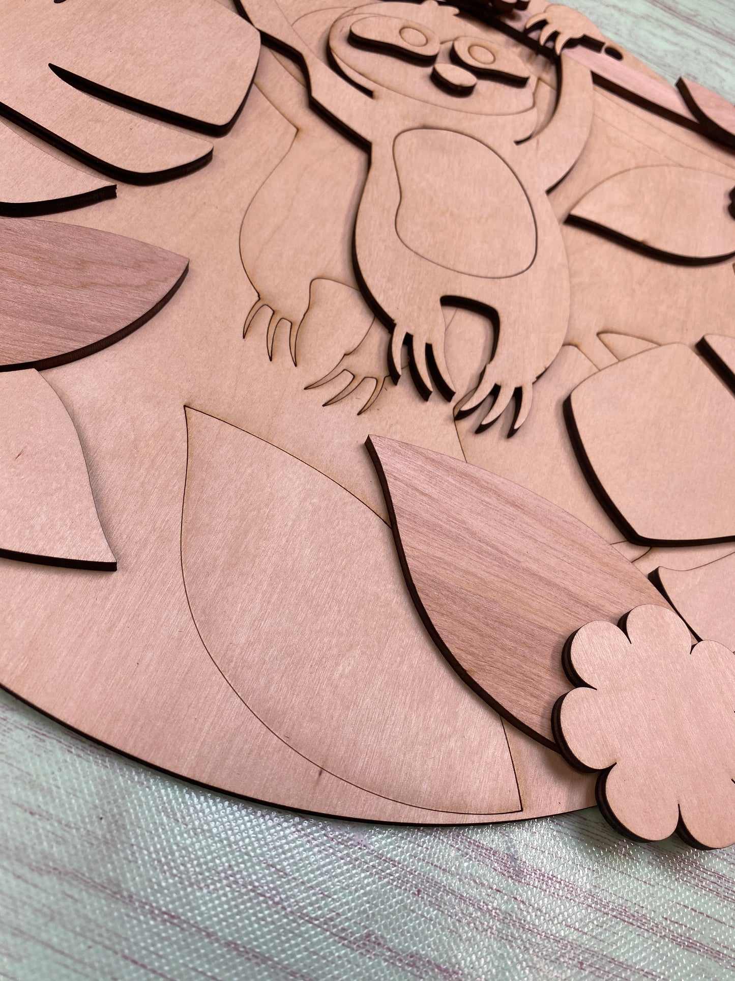 Sloth Layered Sign / Laser Cut Door Hanger / Blanks for DIY Project