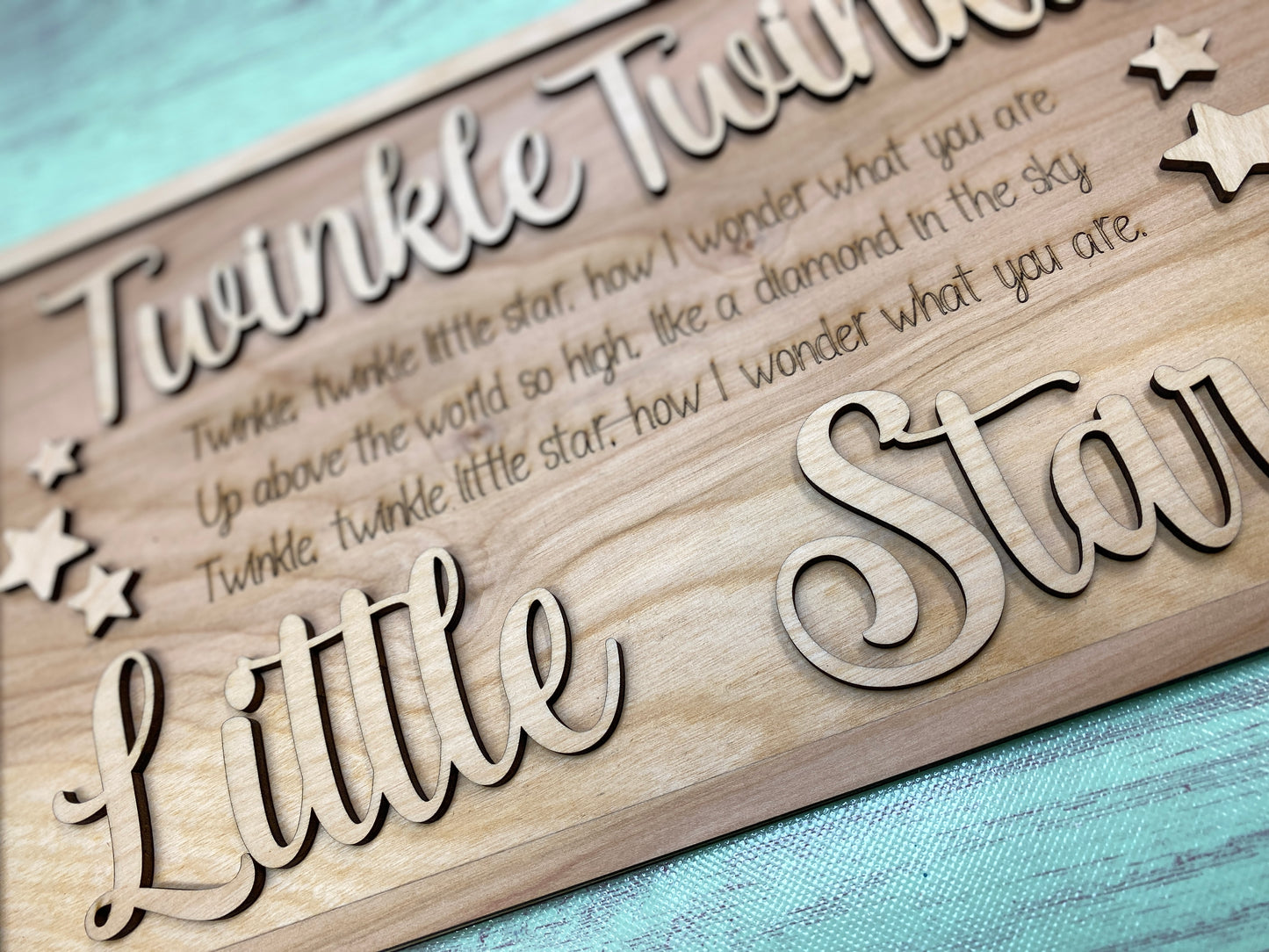 Twinkle Twinkle Little Star Layered Sign Laser Cut / Engraved Wooden Blank