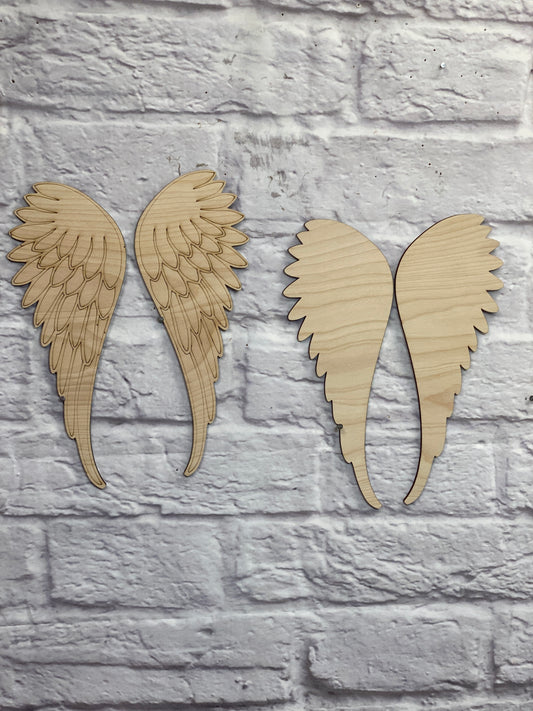 Angel Wings Wooden Laser Cut Out Blank