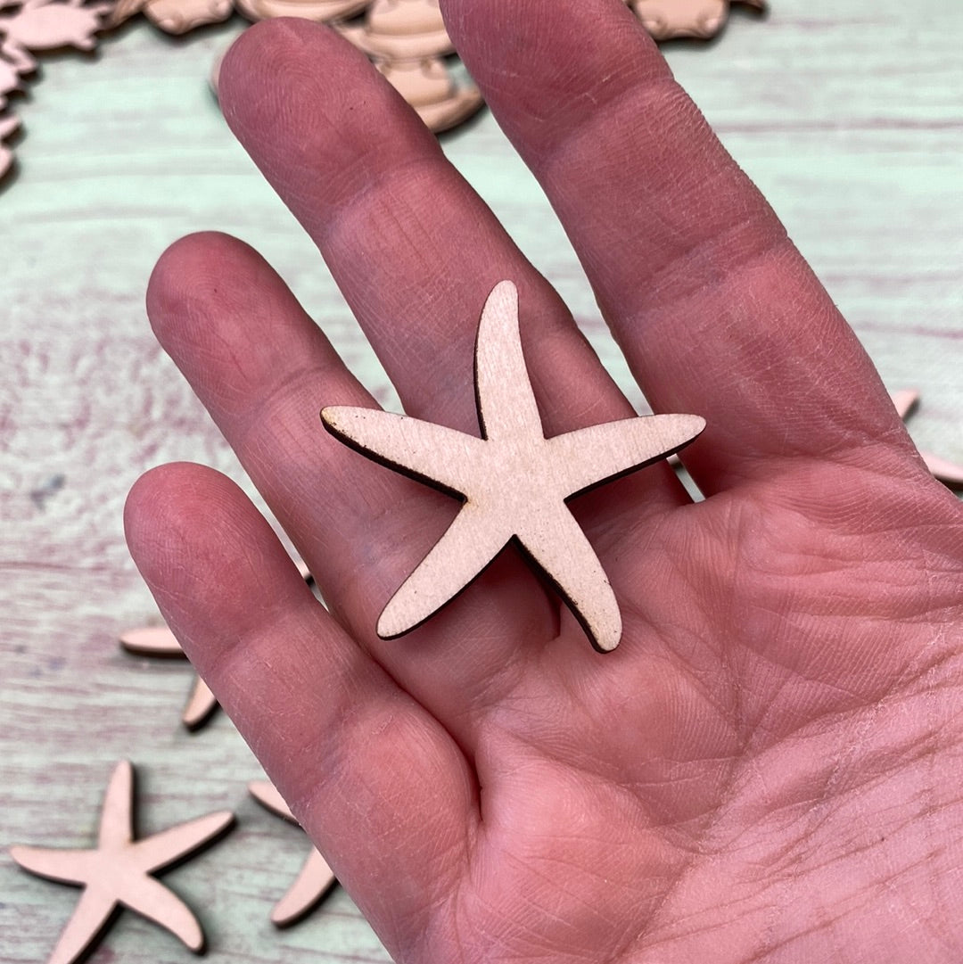 Starfish Shape Little Bitty / MINI Laser Cut Blank for DIY Project