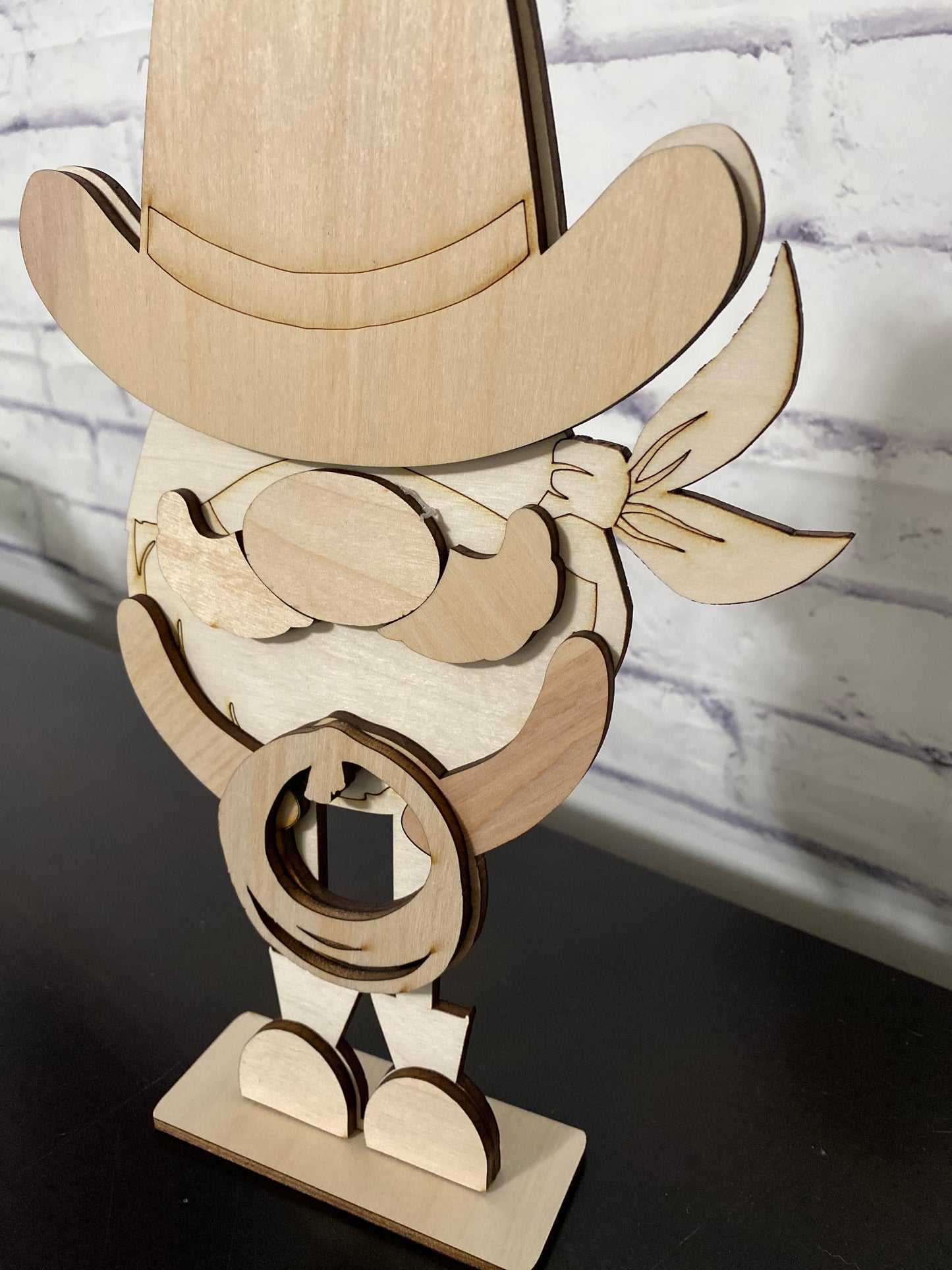 Gnome Skinny Let Standing Shelf Sitter / Laser Cut Blank for DIY Project
