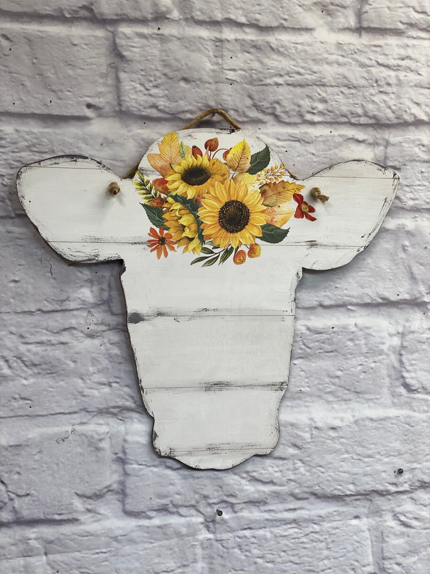 Cow and Bull Head Silhouette Wooden Laser Cut Out Blank