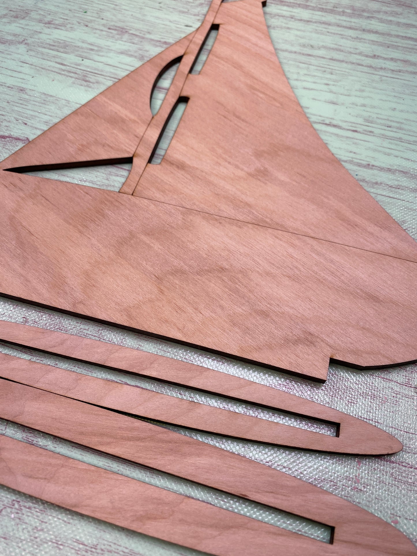 Sailboat Shelf Sitter / Laser Cut Blank for DIY Project