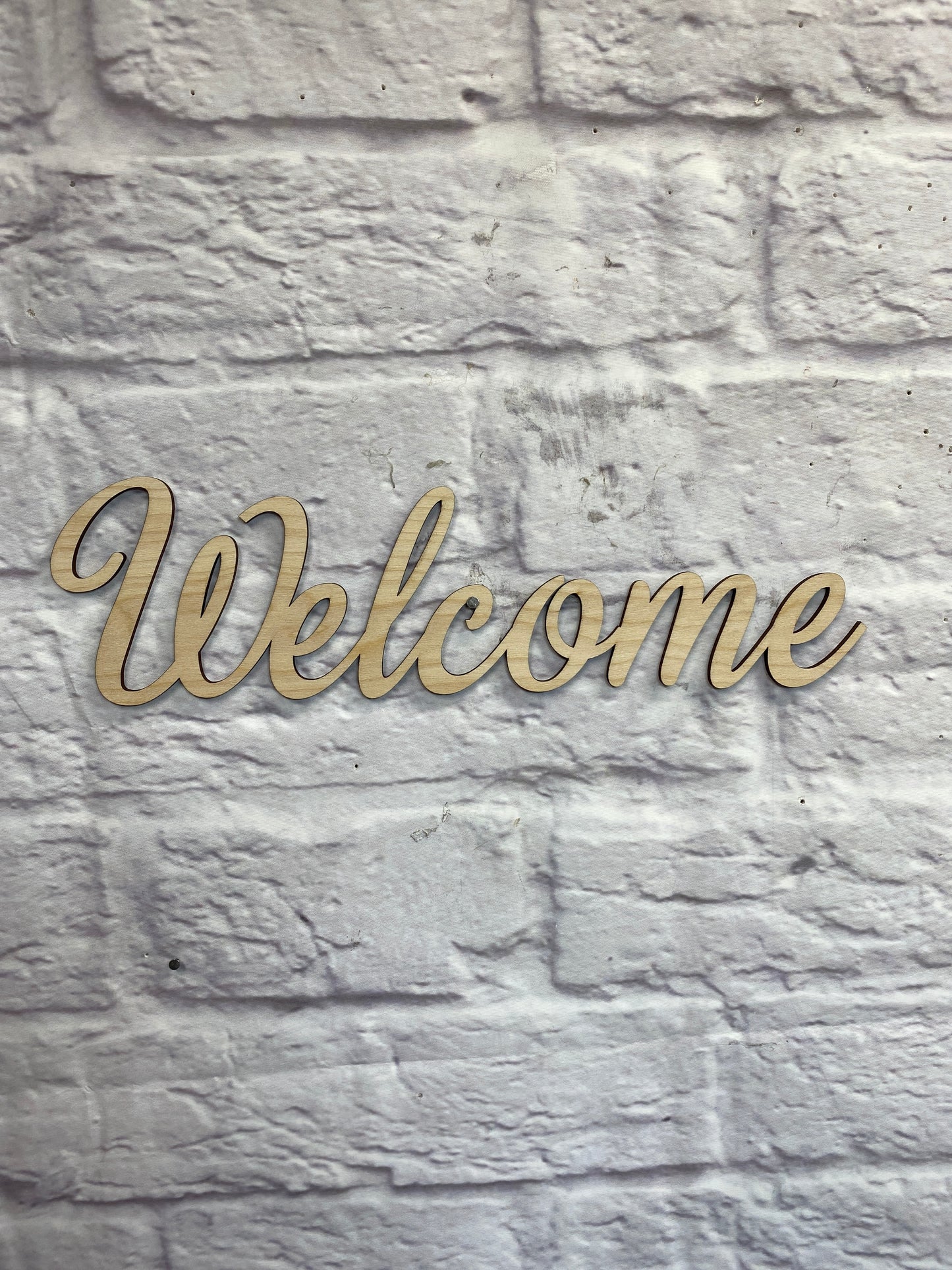 Welcome / Words / Laser Wood Cut Out