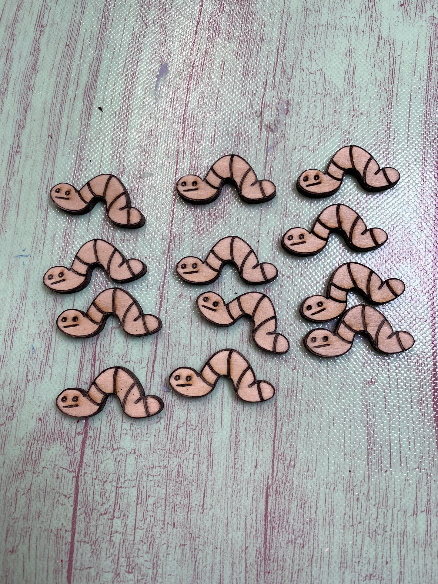 Inchworm Shape Little Bitty / MINI Laser Cut Blank for DIY Project