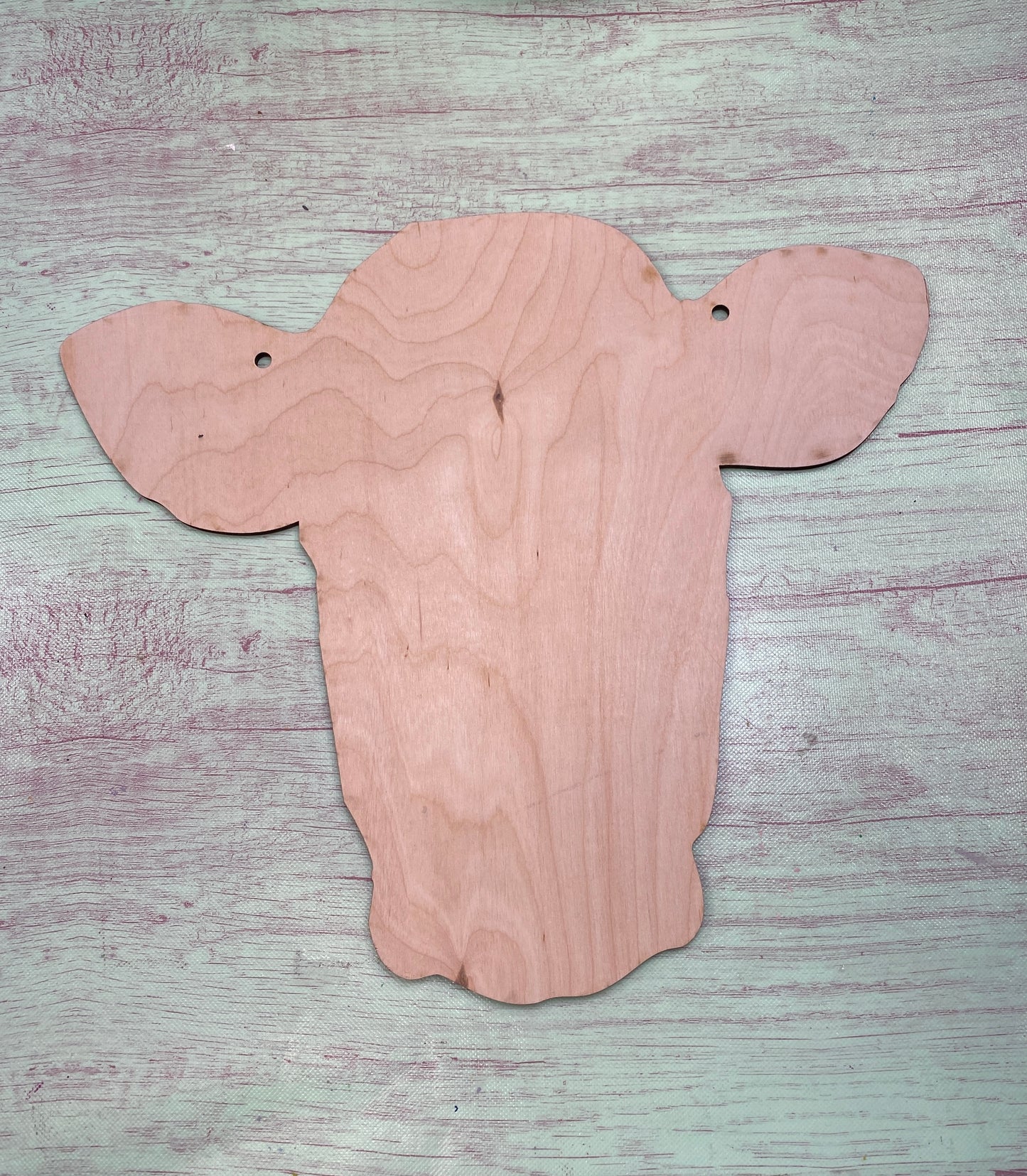 Cow and Bull Head Silhouette Wooden Laser Cut Out Blank