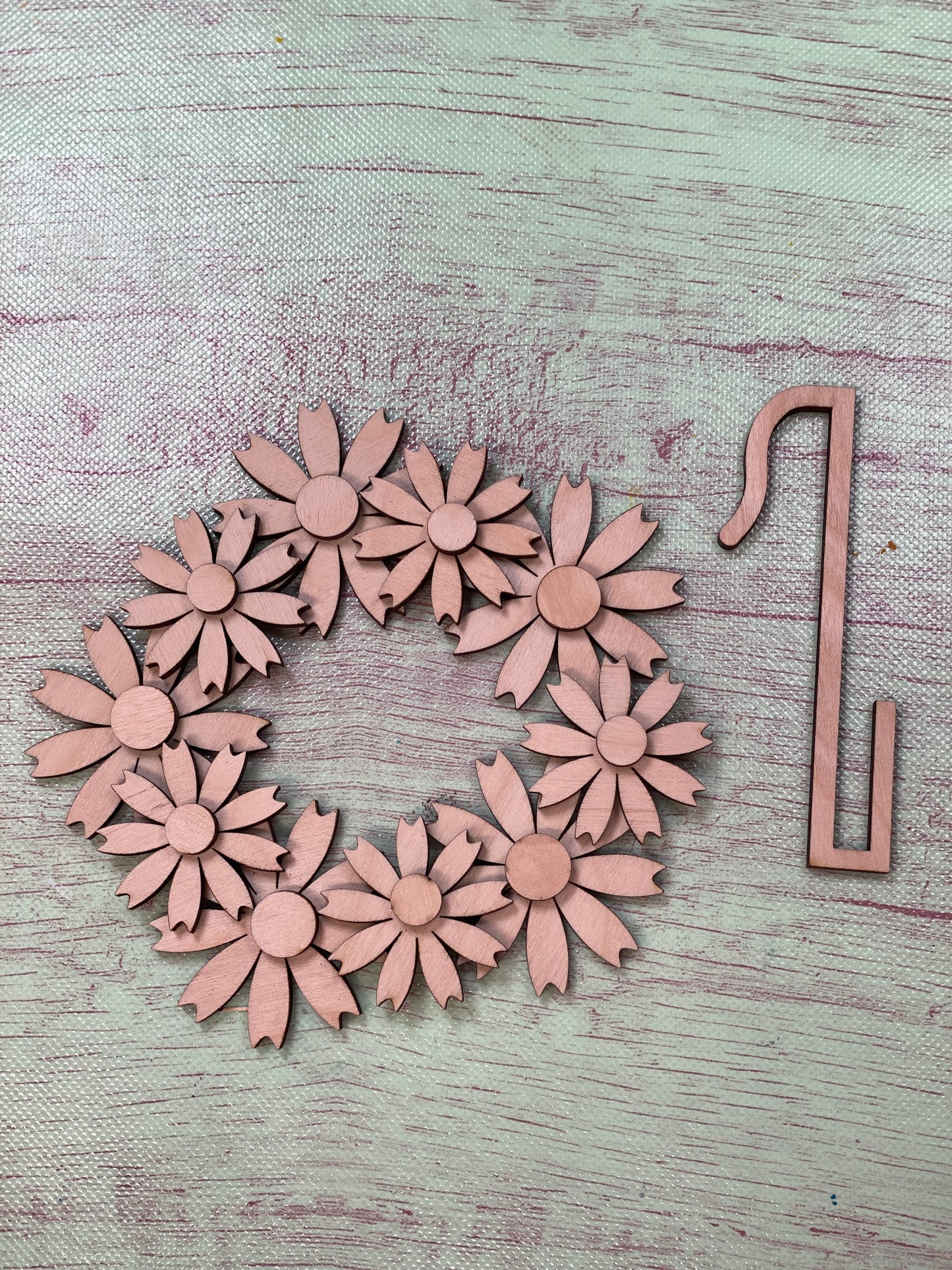 Victorian Screen Door and Welcome Mat Laser Cut Wooden Blank