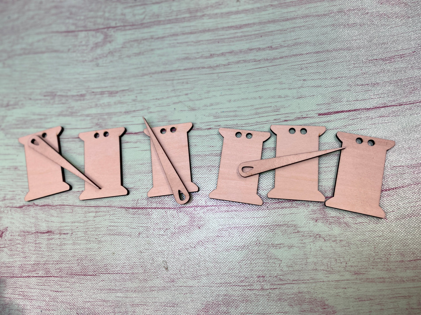 Seamstress / Sewing / Quilting Themed Tiered Tray Set Laser Cut Blank for DIY Project