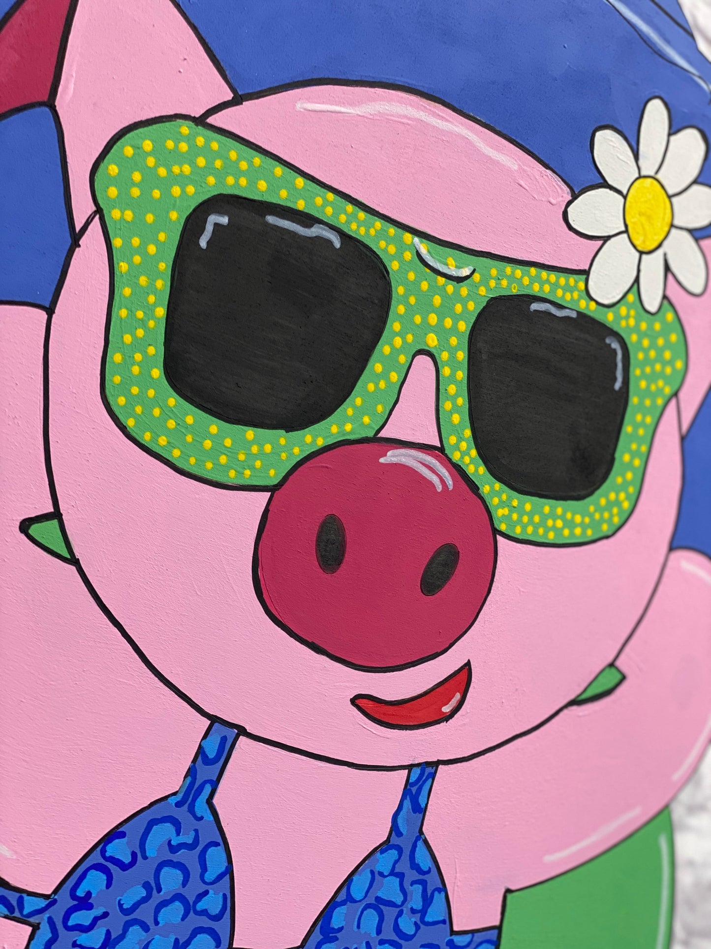 Pig in A Floatie Door Hanger