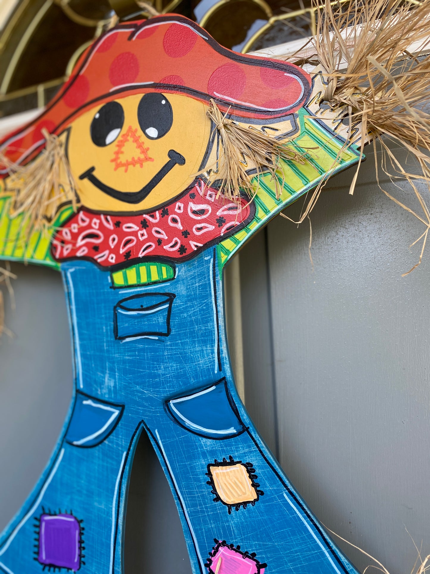 Scarecrow Full Body Etched Design Laser Cut Door Hanger / Blanks for DIY Project