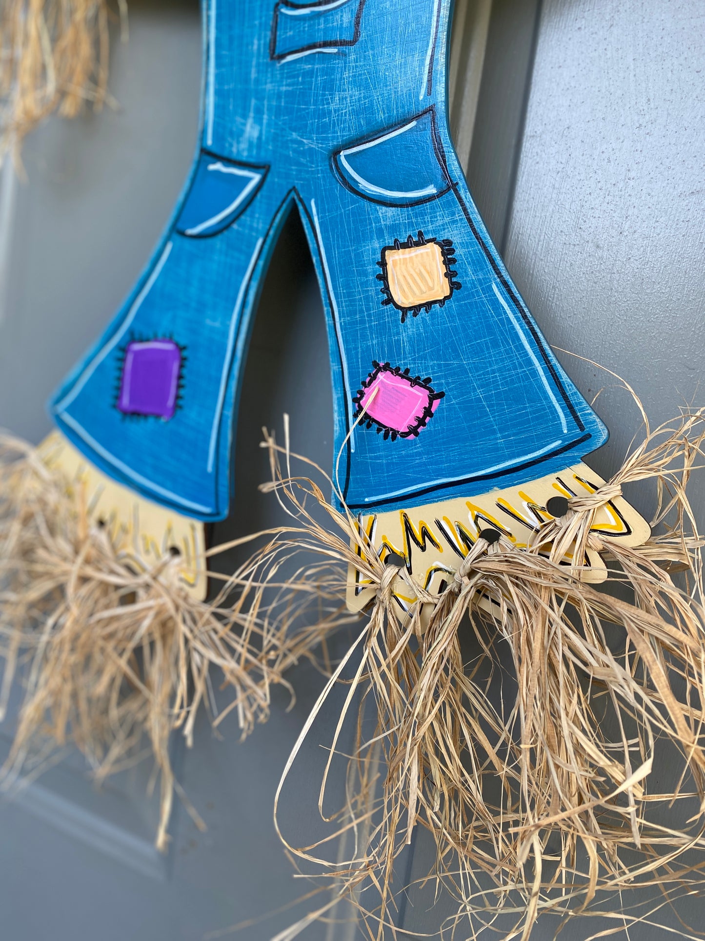 Scarecrow Full Body Etched Design Laser Cut Door Hanger / Blanks for DIY Project