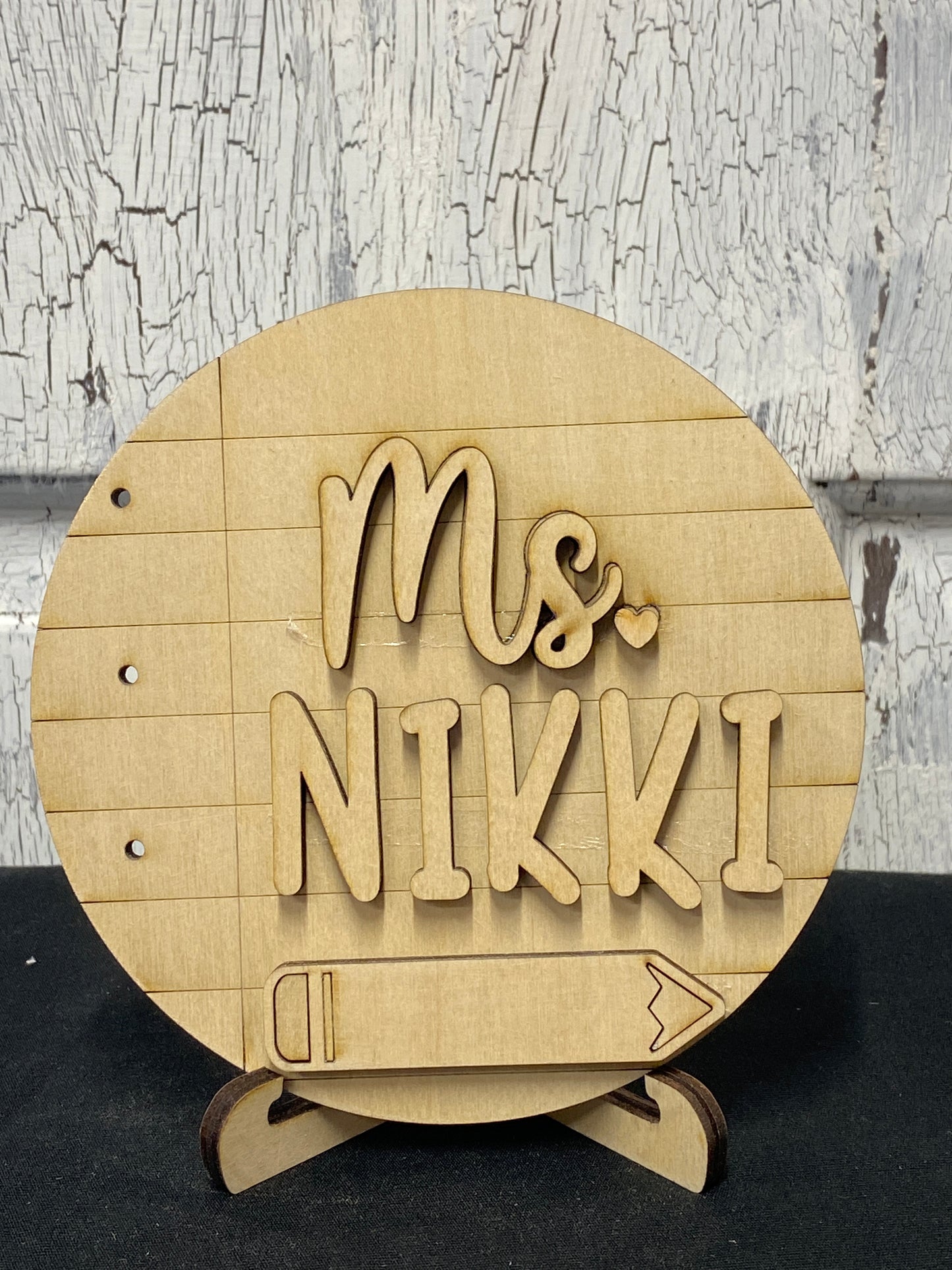 DIY Mini Teacher Sign Kits with Easel Stand - Choose from 3 Designs! Notebook Paper Sign Round or Rectangle, Apple Sign for Teacher