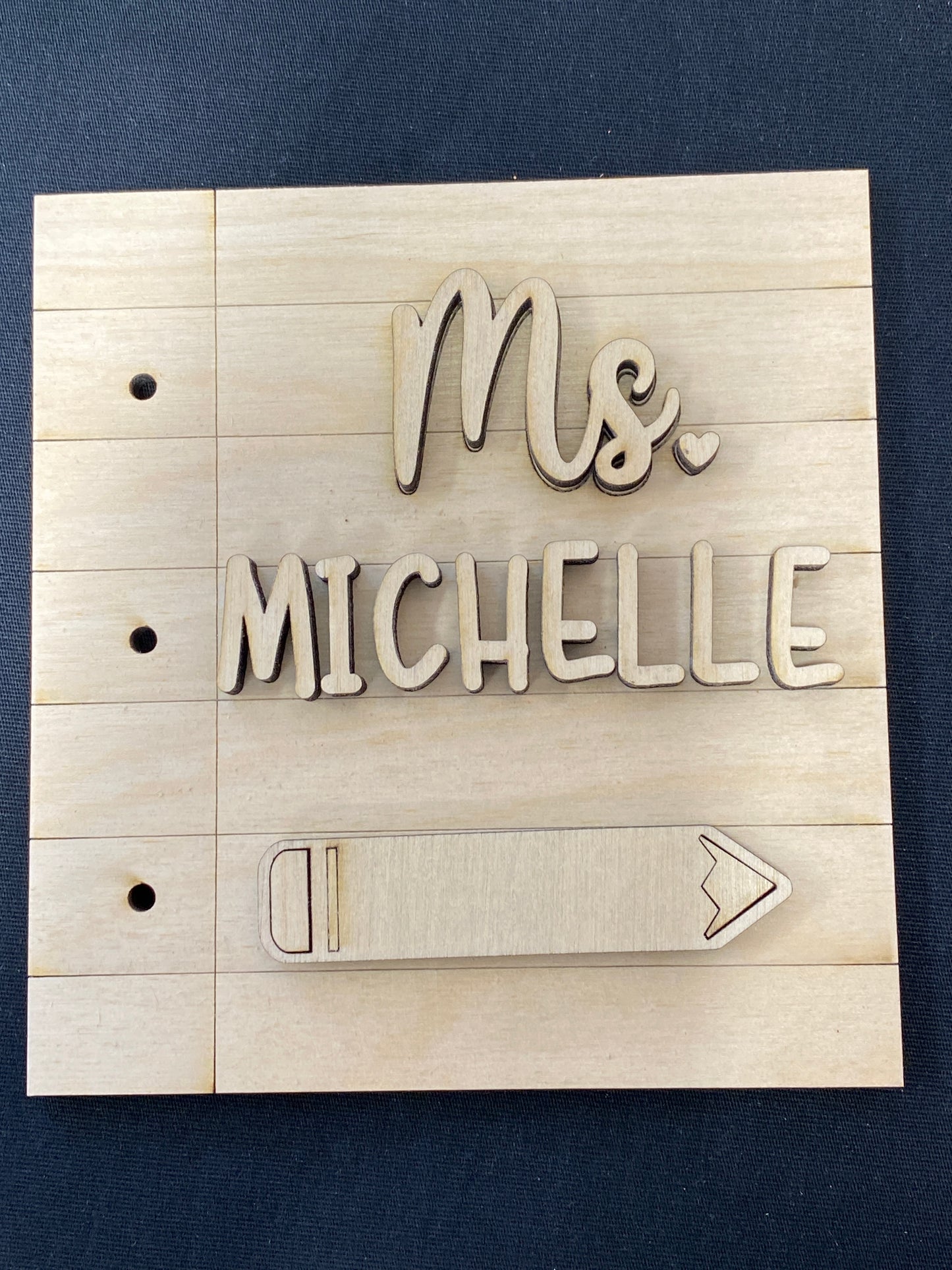 DIY Mini Teacher Sign Kits with Easel Stand - Choose from 3 Designs! Notebook Paper Sign Round or Rectangle, Apple Sign for Teacher