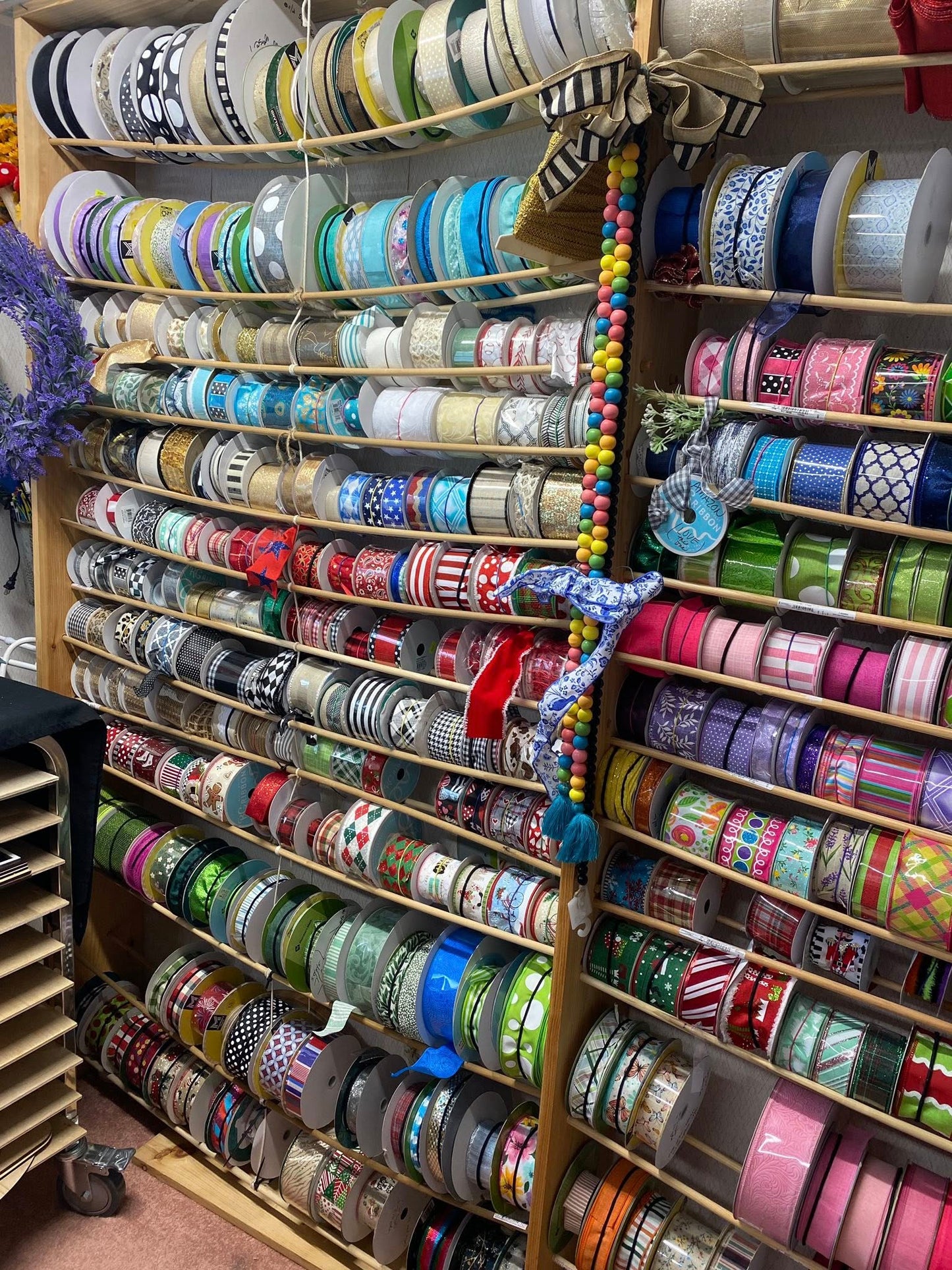 Mystery Bundle of Wired Edge Ribbon  50 or 100 YARDS 5 plus colors designs