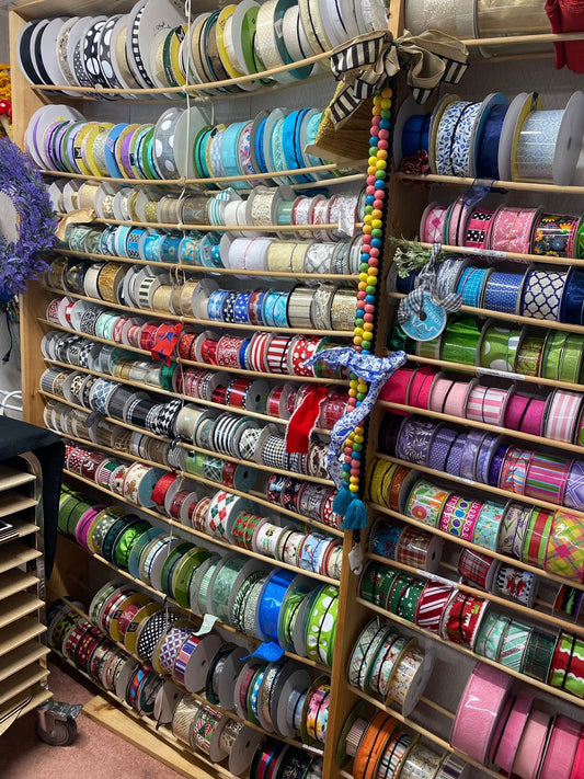 Mystery Bundle of Wired Edge Ribbon 50 or 100 YARDS 5 plus colors designs