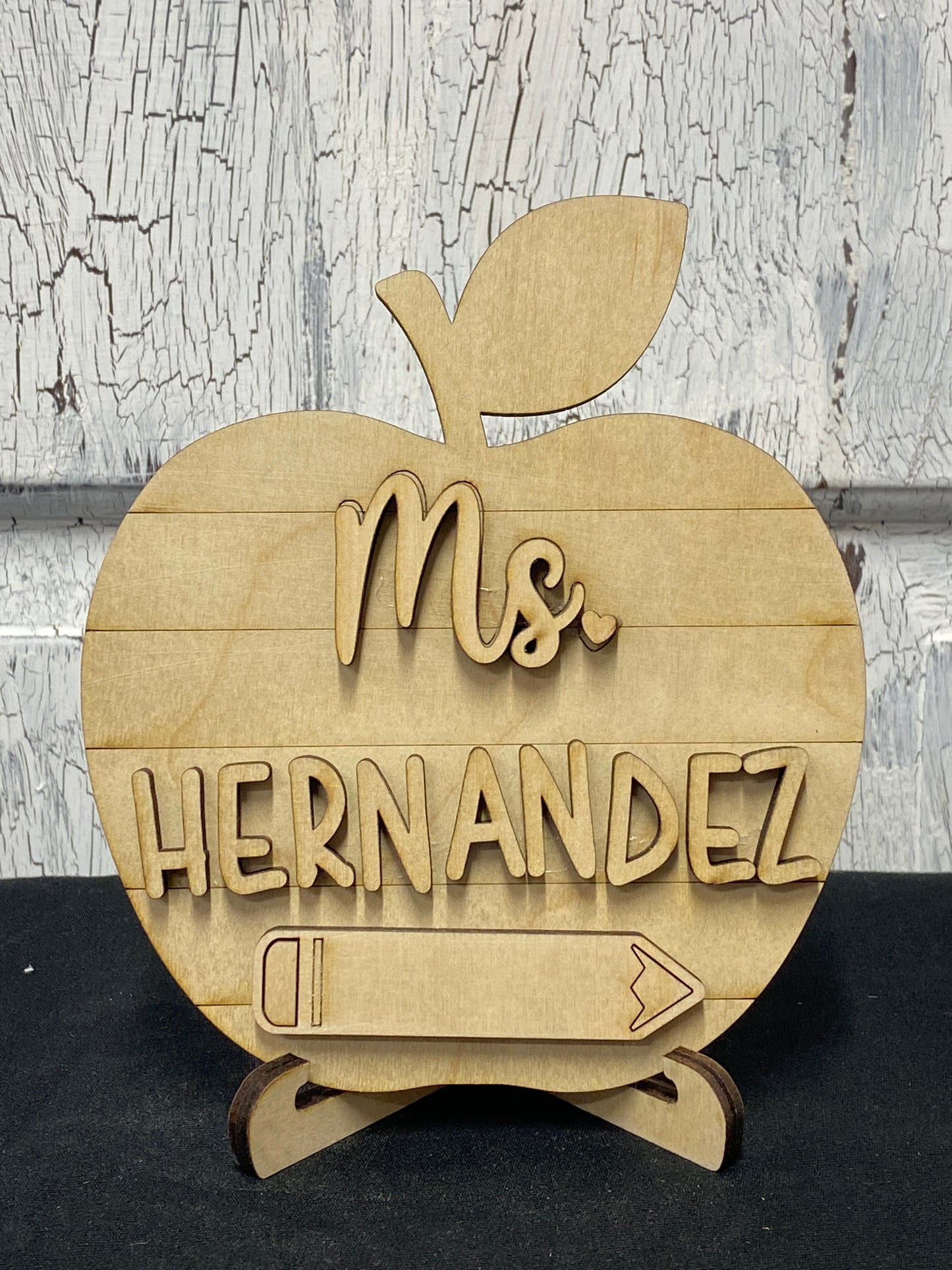 DIY Mini Teacher Sign Kits with Easel Stand - Choose from 3 Designs! Notebook Paper Sign Round or Rectangle, Apple Sign for Teacher