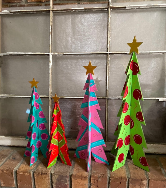 Standing 3D Trees Set of 3 Wood Blank Laser Cut Out Blank