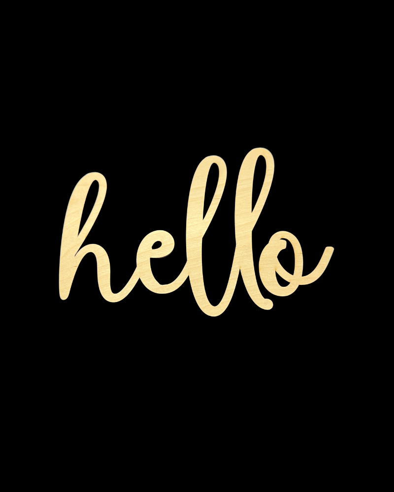 Laser Cut Script Wood Words – Birch Wood Blank Cutouts 10–18” | DIY Sign Making | Wood Word Cutouts for Door Hangers, Nursery Signs, Craft Projects