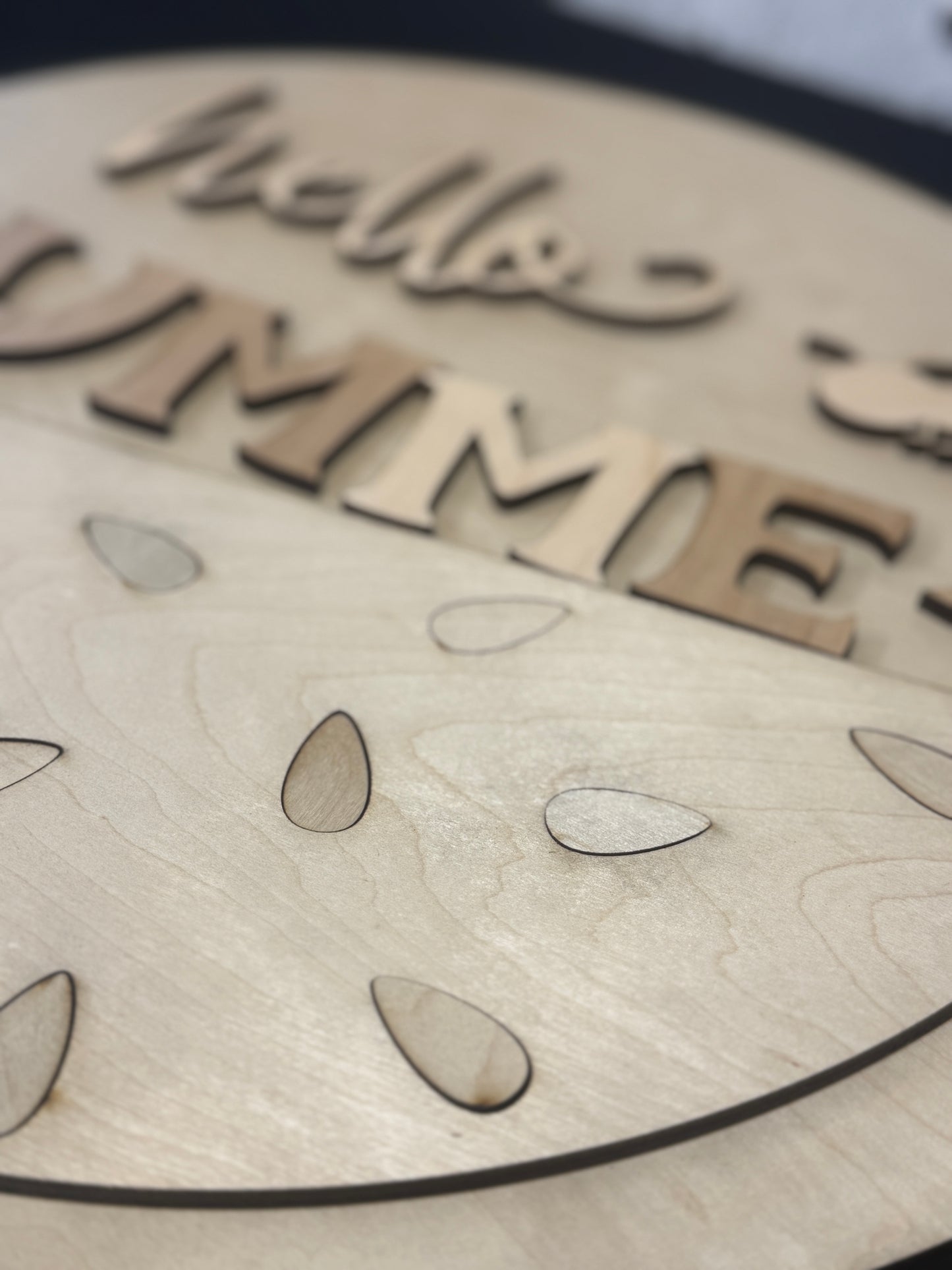 Hello Summer Watermelon Laser Cut Door Hanger / Blanks for DIY Project
