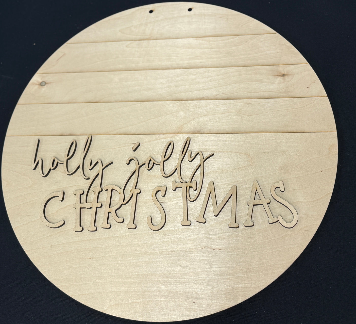 Holly Jolly Christmas Front Door Wreath, Door Hanger, DIY Kit or Ready to Hang