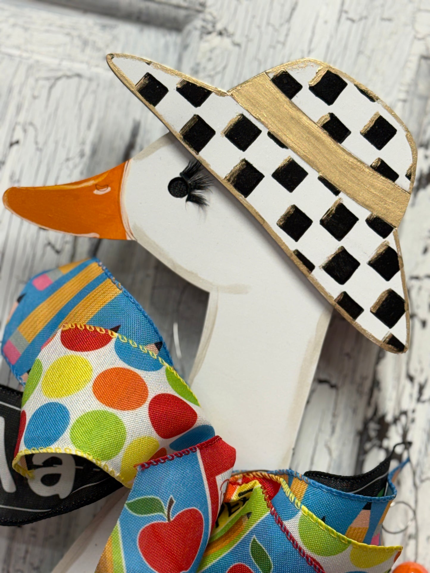 Personalized Teacher Goose Door Hanger – Custom Classroom Decor