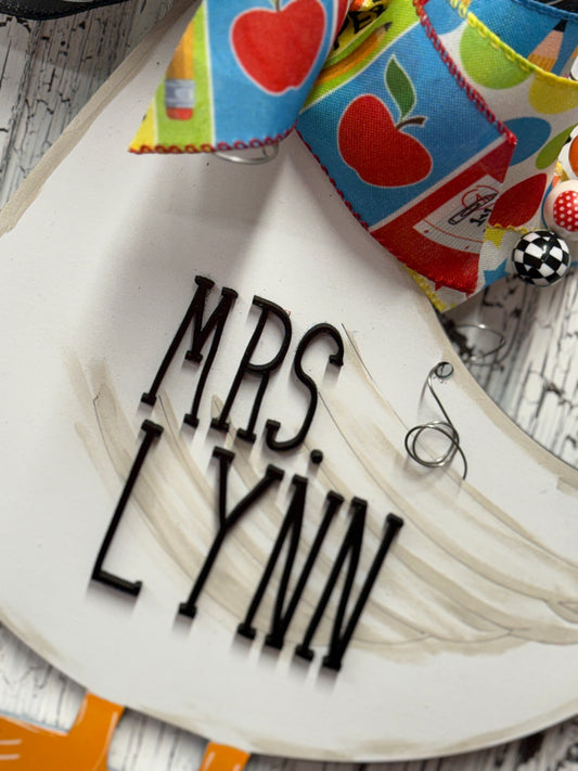 Personalized Teacher Goose Door Hanger – Custom Classroom Decor
