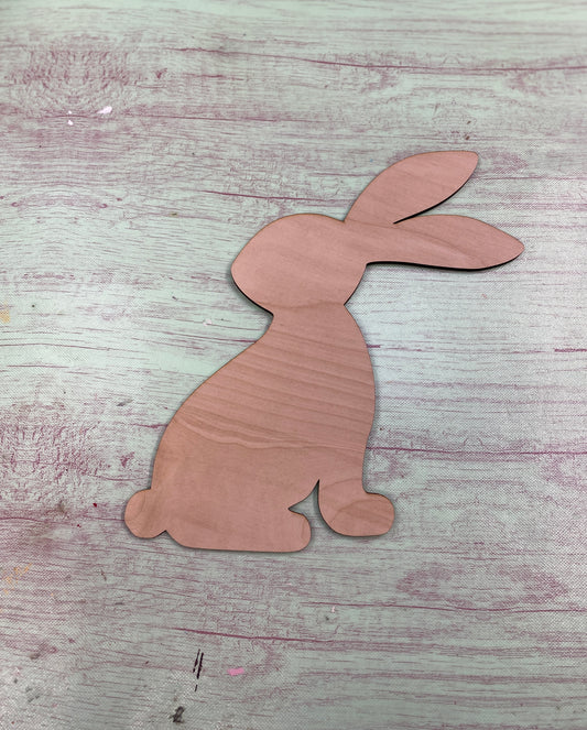 Bunny Silhouette Set 0f 4 Blank DIY Pieces Wooden Blank for DIY Project