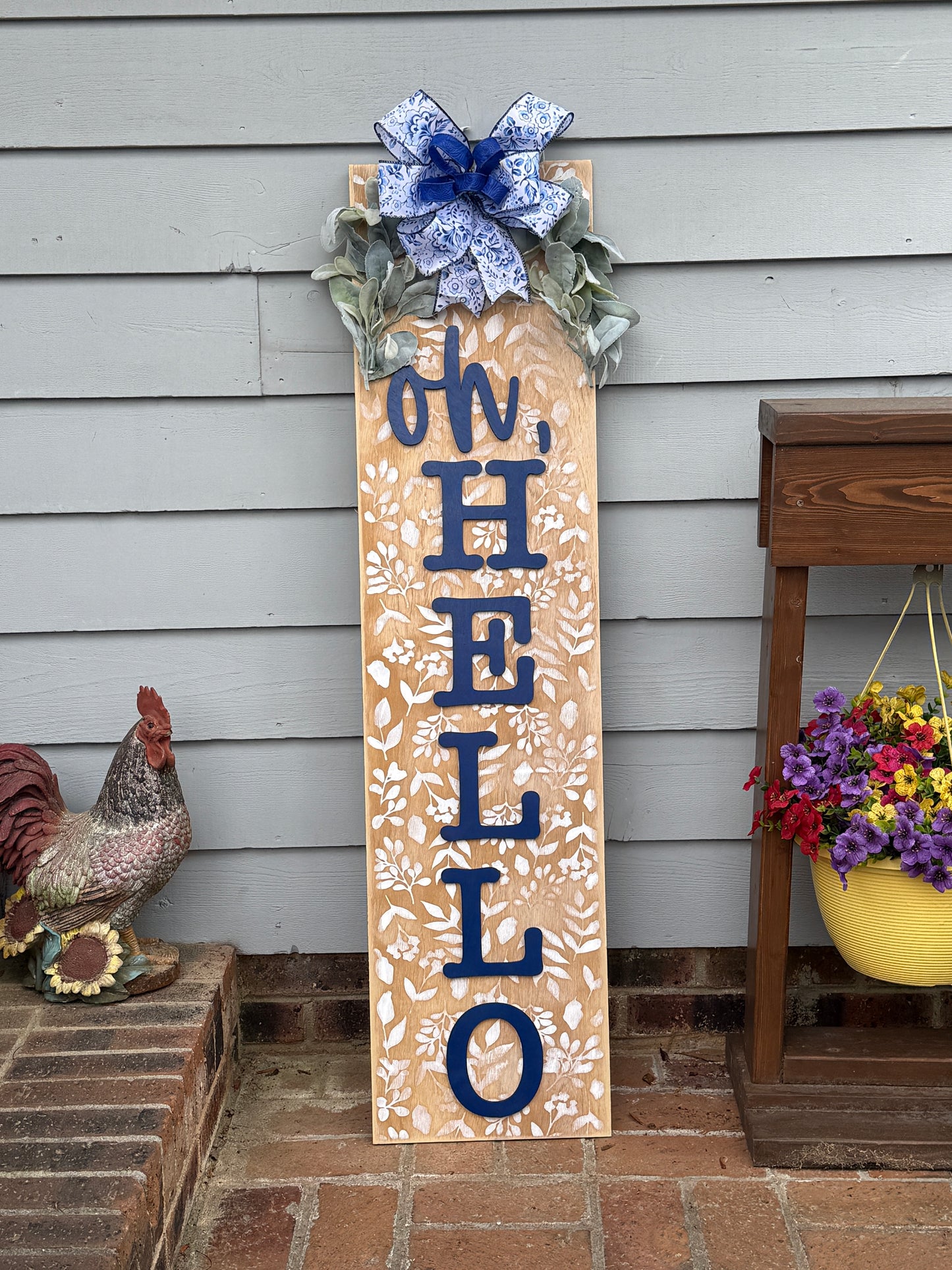 DIY Porch Leaner & Door Hanger Wood Cutout Set – Oh Hello Leaner Kit & Hi Round Blank