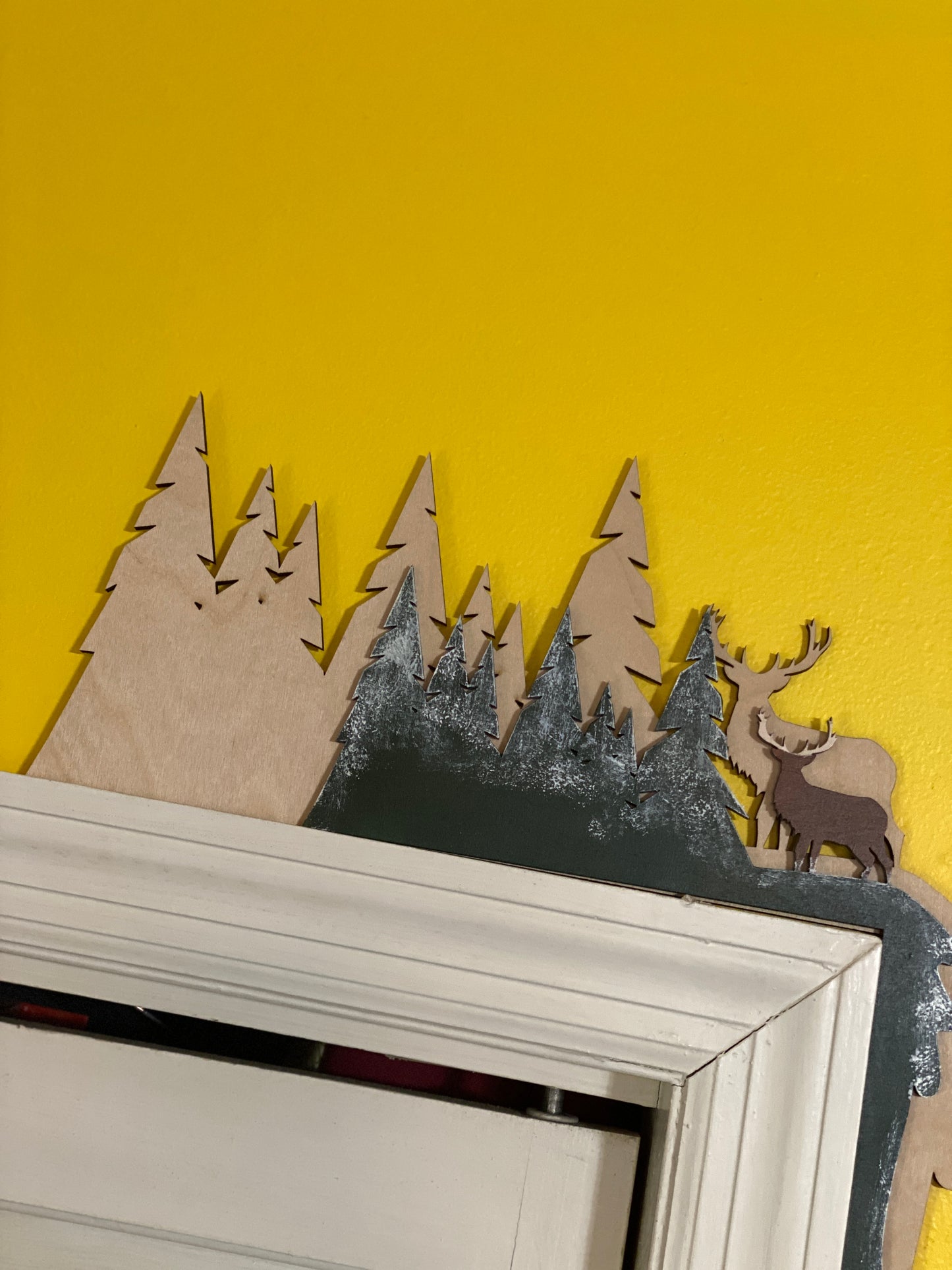 Christmas Themes Doorframe Corner Accent Laser Cut Out Blank