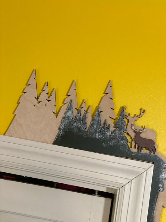 Christmas Themes Doorframe Corner Accent Laser Cut Out Blank