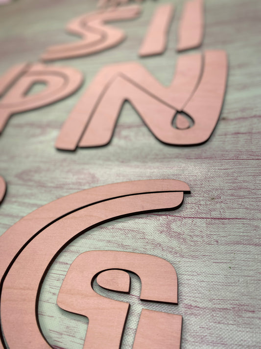 Hello Spring DIY Porch Leaner Kit -  3D Cutout Pieces