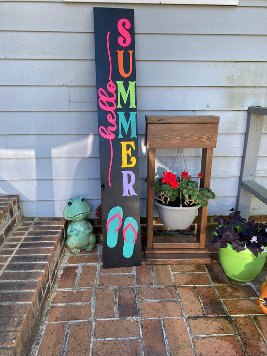 Hello Summer with Flip Flops DIY Porch Leaner Kit -  3D Cutout Pieces