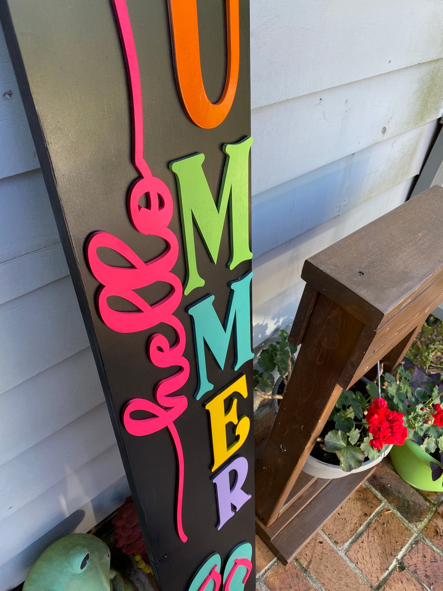 Hello Summer with Flip Flops DIY Porch Leaner Kit -  3D Cutout Pieces