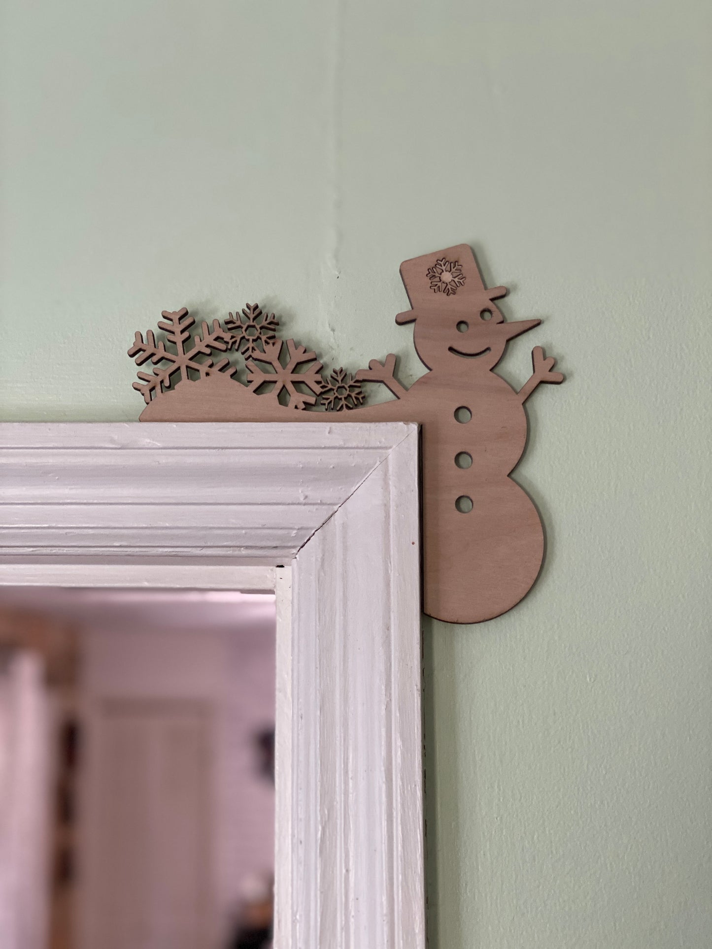 Christmas Themes Doorframe Corner Accent Laser Cut Out Blank