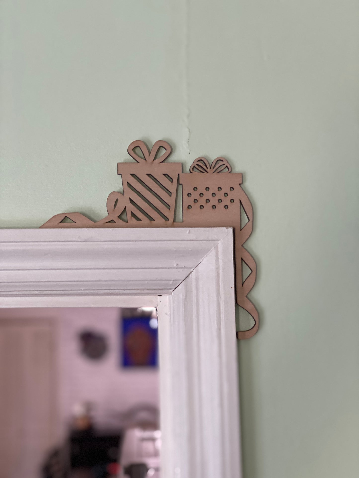 Christmas Themes Doorframe Corner Accent Laser Cut Out Blank
