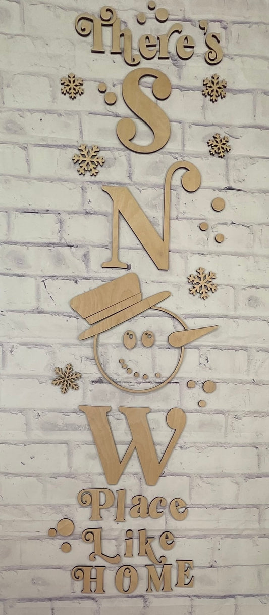 Snow Place Like Home Winter DIY Porch Leaner Kit - 3D Cutout Pieces