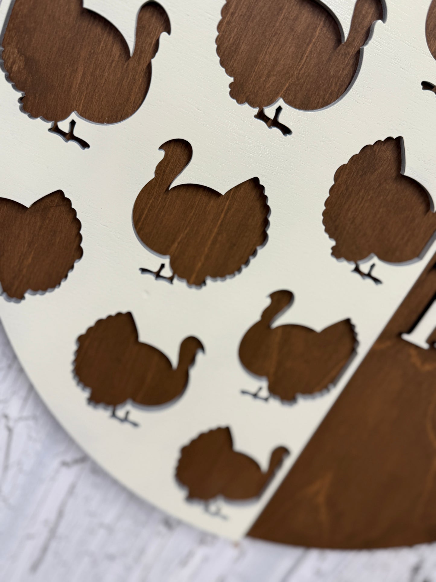 Give Thanks Turkey Theme Layered Door Hanger