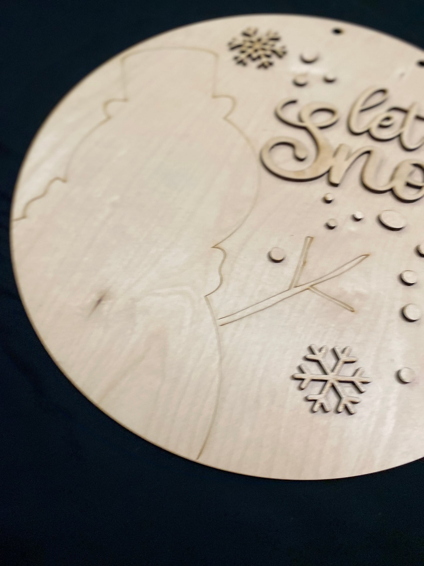 Snowman Let It Snow Door Hanger Kit, Wooden Blank Paint Party Supply