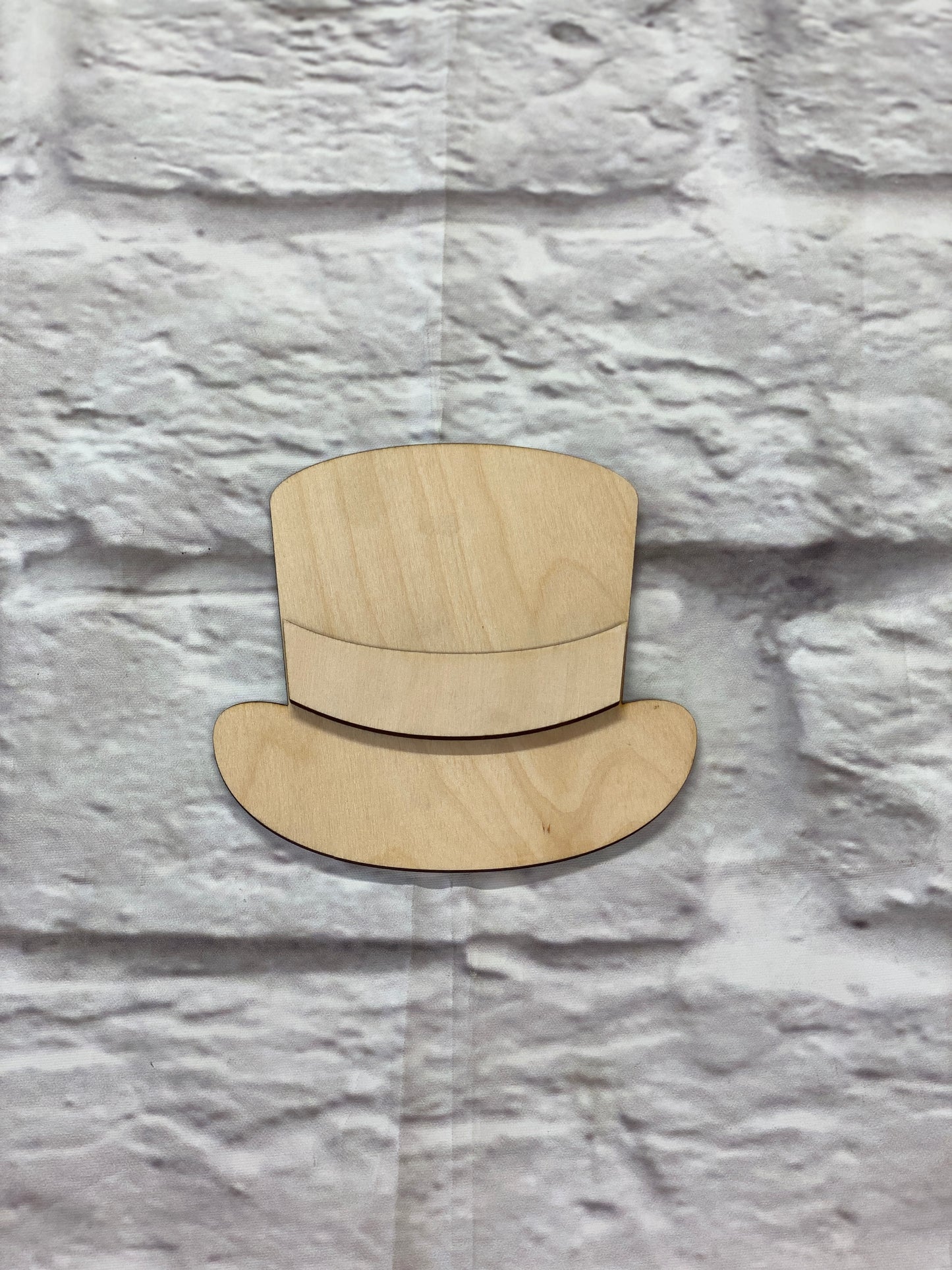 Unfinished Wooden Top Hat Cutout – DIY Craft Shape for Painting, Wreaths, Holiday Decorations, Snowman Hats, and Door Hangers