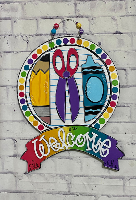 Teacher Door Hanger, Back To School Welcome Sign, Teacher Gift Door Hanger, Classroom Door Decoration, Teacher Door Sign