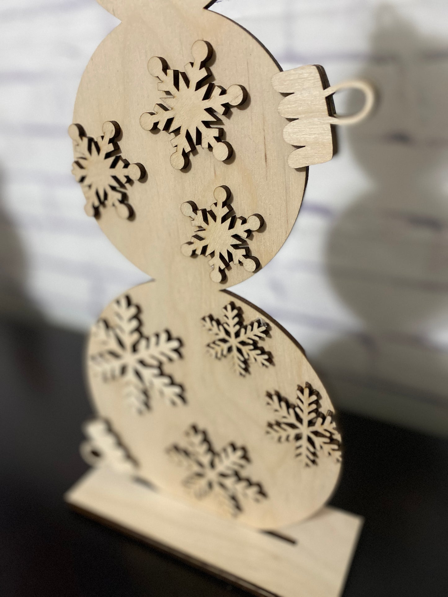 Stacked Ornaments / Ornament Topiary / Christmas Decor Laser Cut Wooden Blank