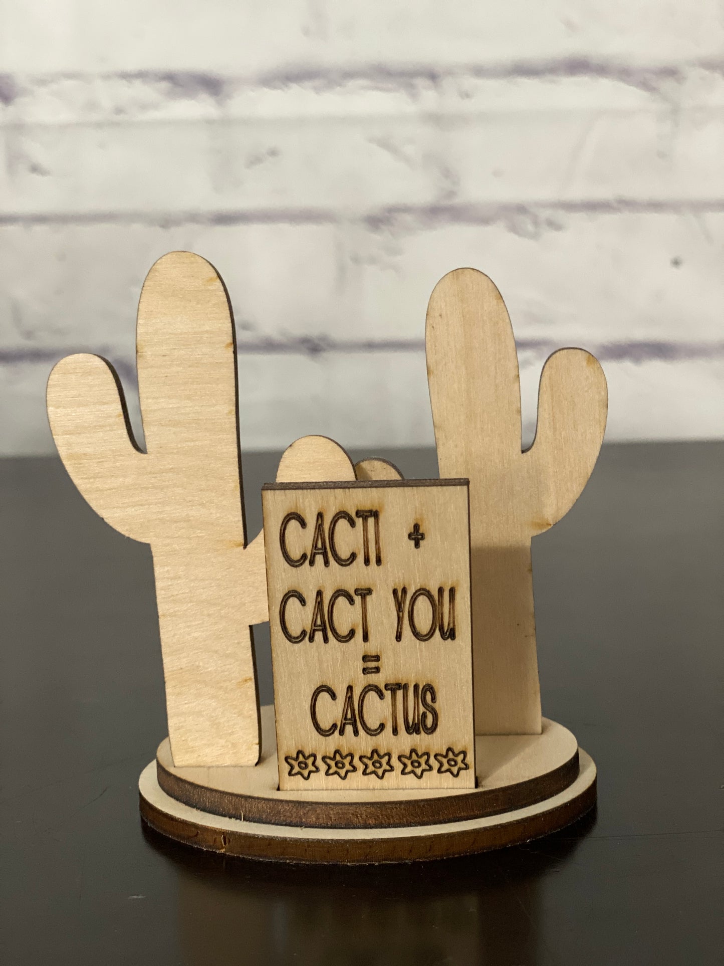 Cactus Themed Tiered Tray Set Laser Cut Blank for DIY Project