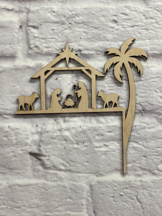 Nativity Holy Family Door Corner,  Wise Men Door Corner, Christmas Themes Doorframe Corner Accent Laser Cut Out Blank