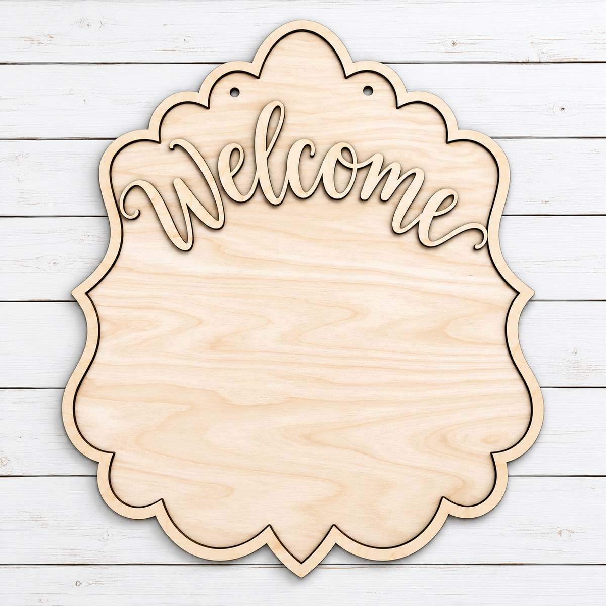 Welcome Santa Interchangeable Christmas Door Hanger - DIY Blank Paint Party Kit (Copy)