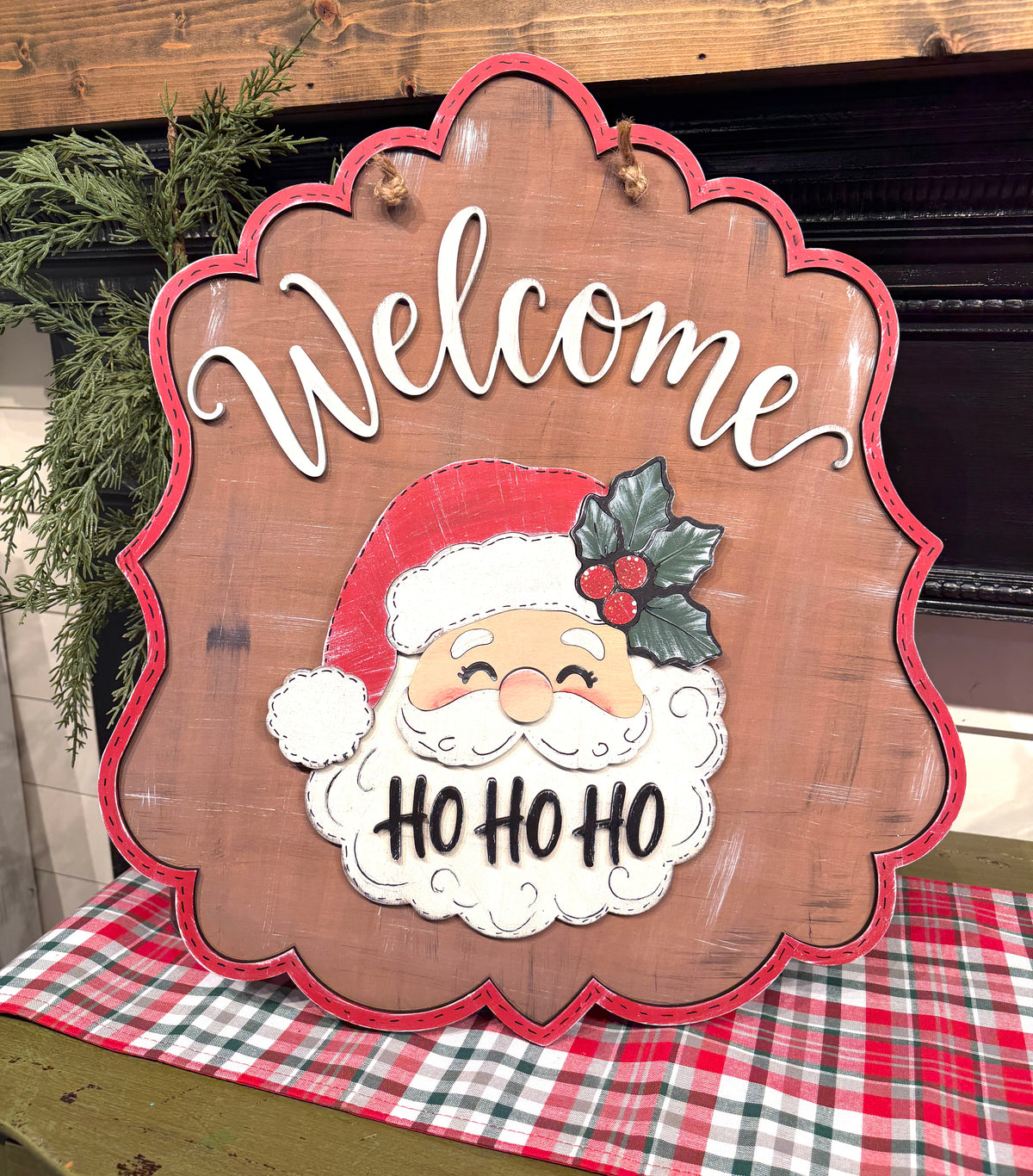 Welcome Santa Interchangeable Christmas Door Hanger - DIY Blank Paint Party Kit (Copy)