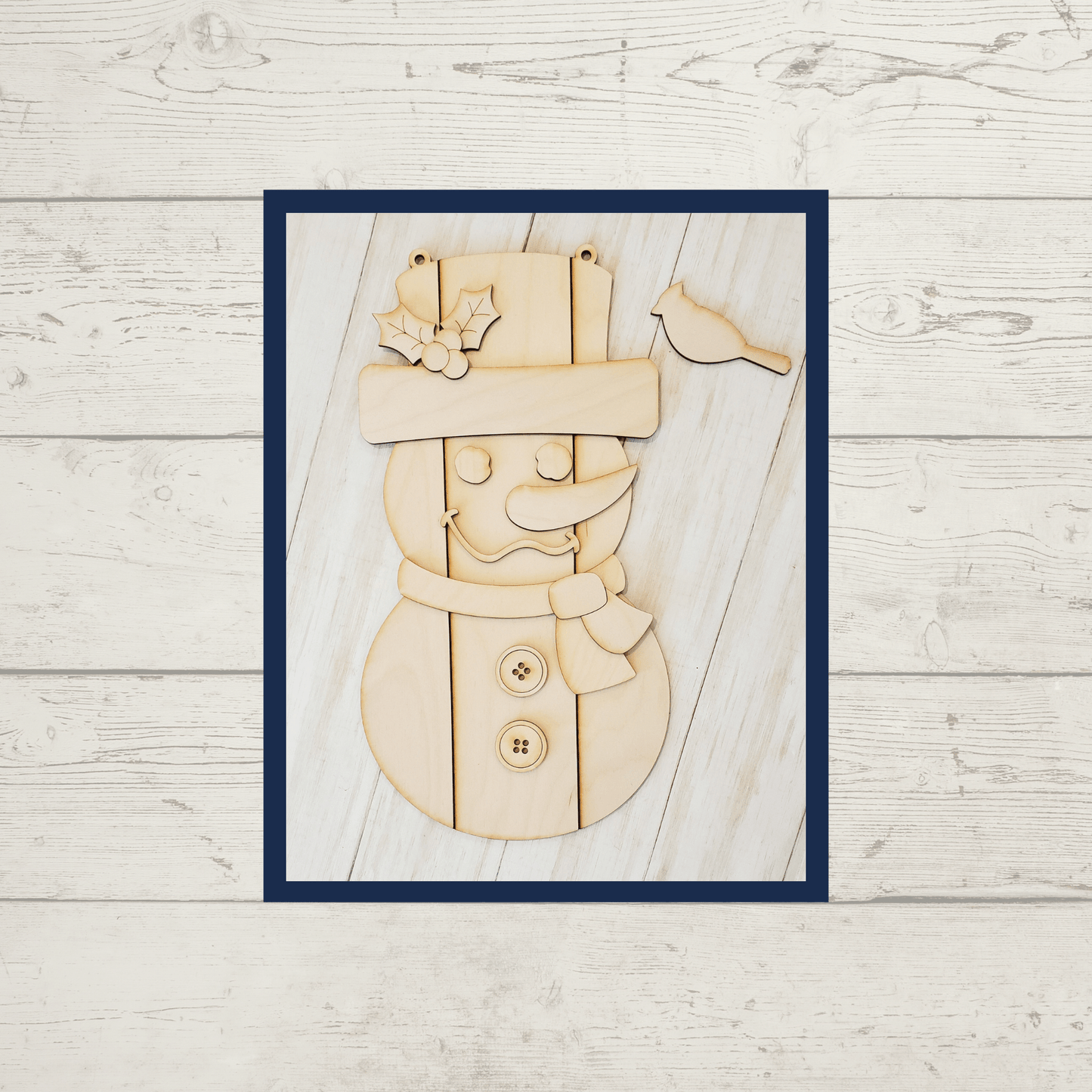 Rustic Snowman Door Hanger Laser Cut Out Blank