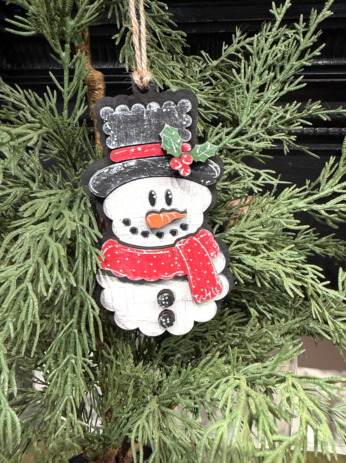 Christmas Snowman — Painted or DIY Blank Shelf Sitter & Ornament