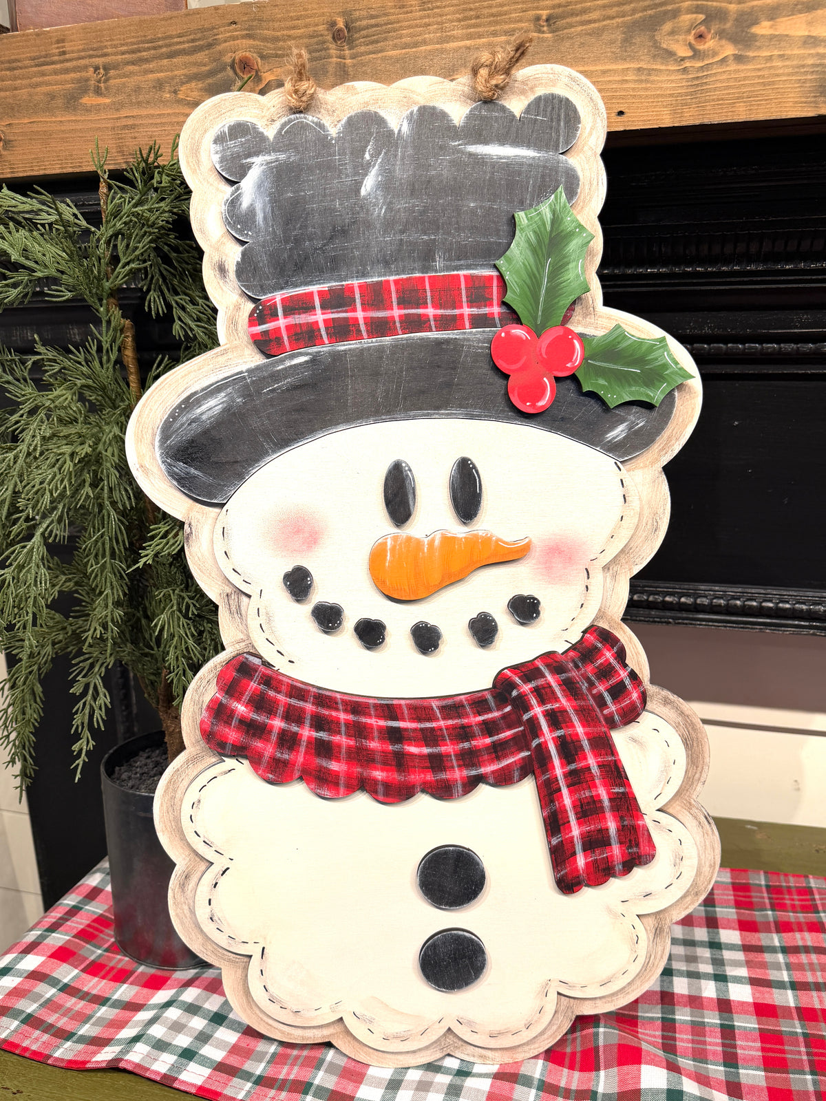 Christmas Snowman — Painted or DIY Blank Shelf Sitter & Ornament