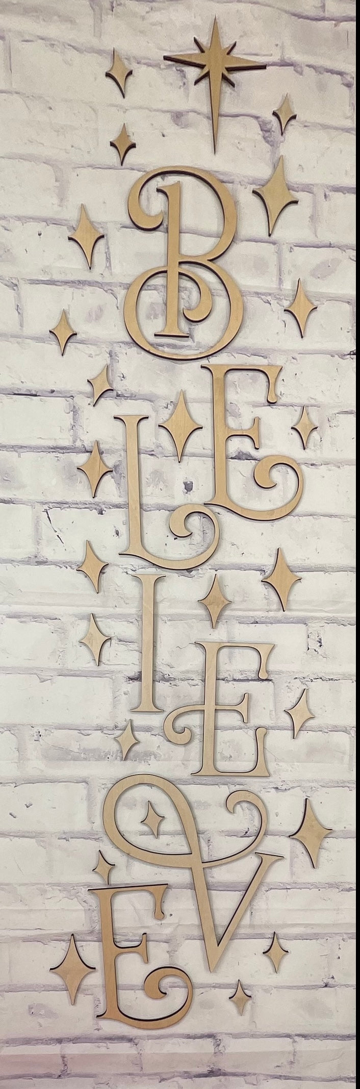 Believe Christmas Winter DIY Porch Leaner Kit -  3D Cutout Pieces