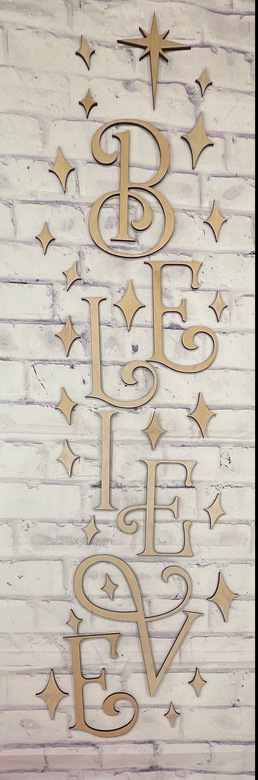 Believe Christmas Winter DIY Porch Leaner Kit -  3D Cutout Pieces